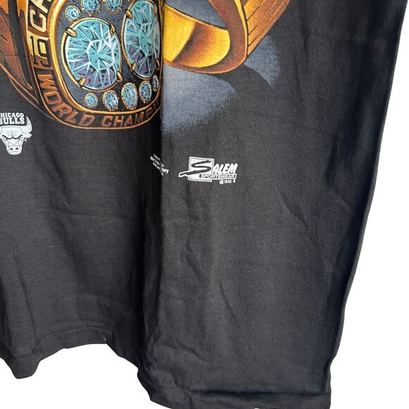 Vintage Salem Sportswear Chicago Bulls DRY ROT Shirt Size Medium 19x29 - Picture 3 of 13